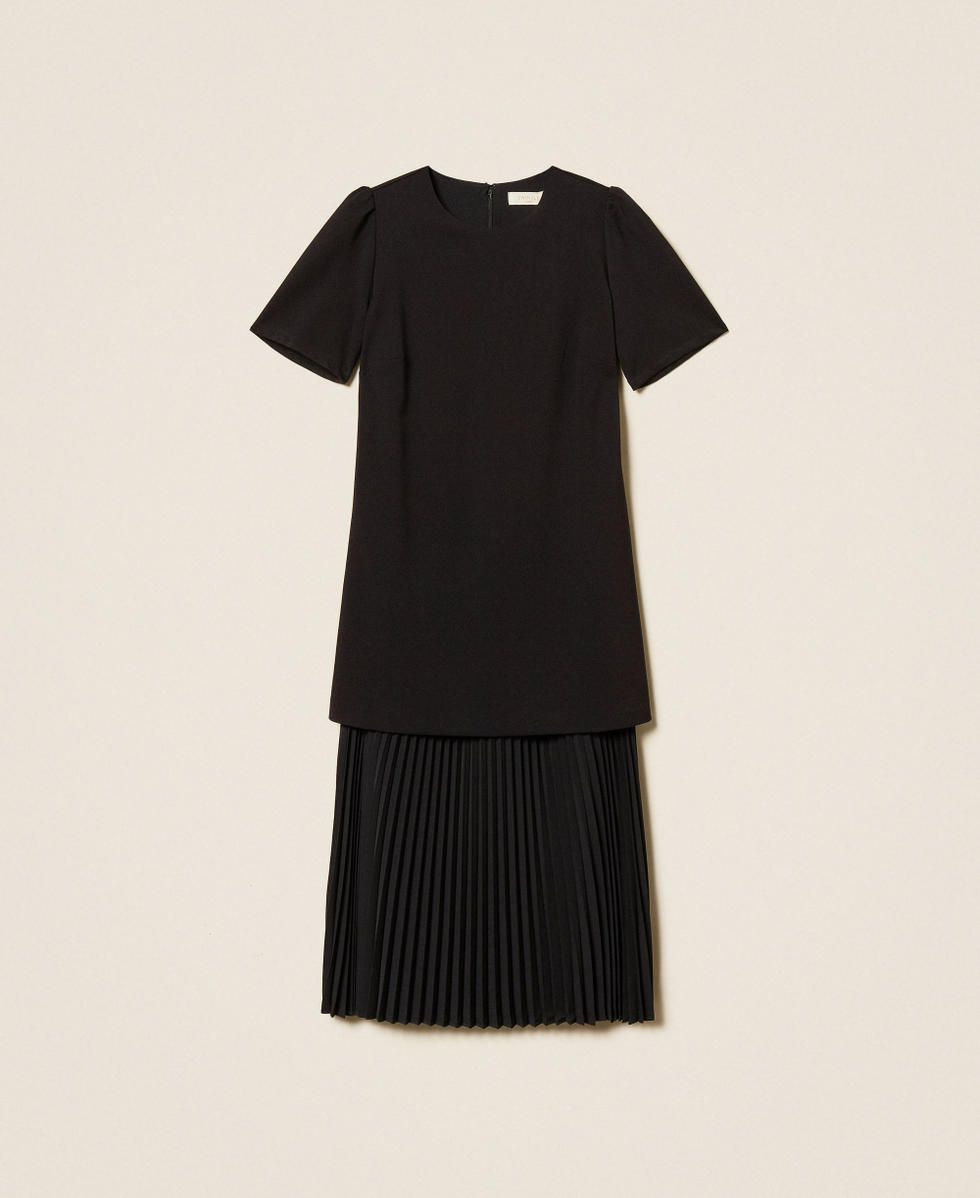 Vestido midi con crep&eacute; de China reciclado