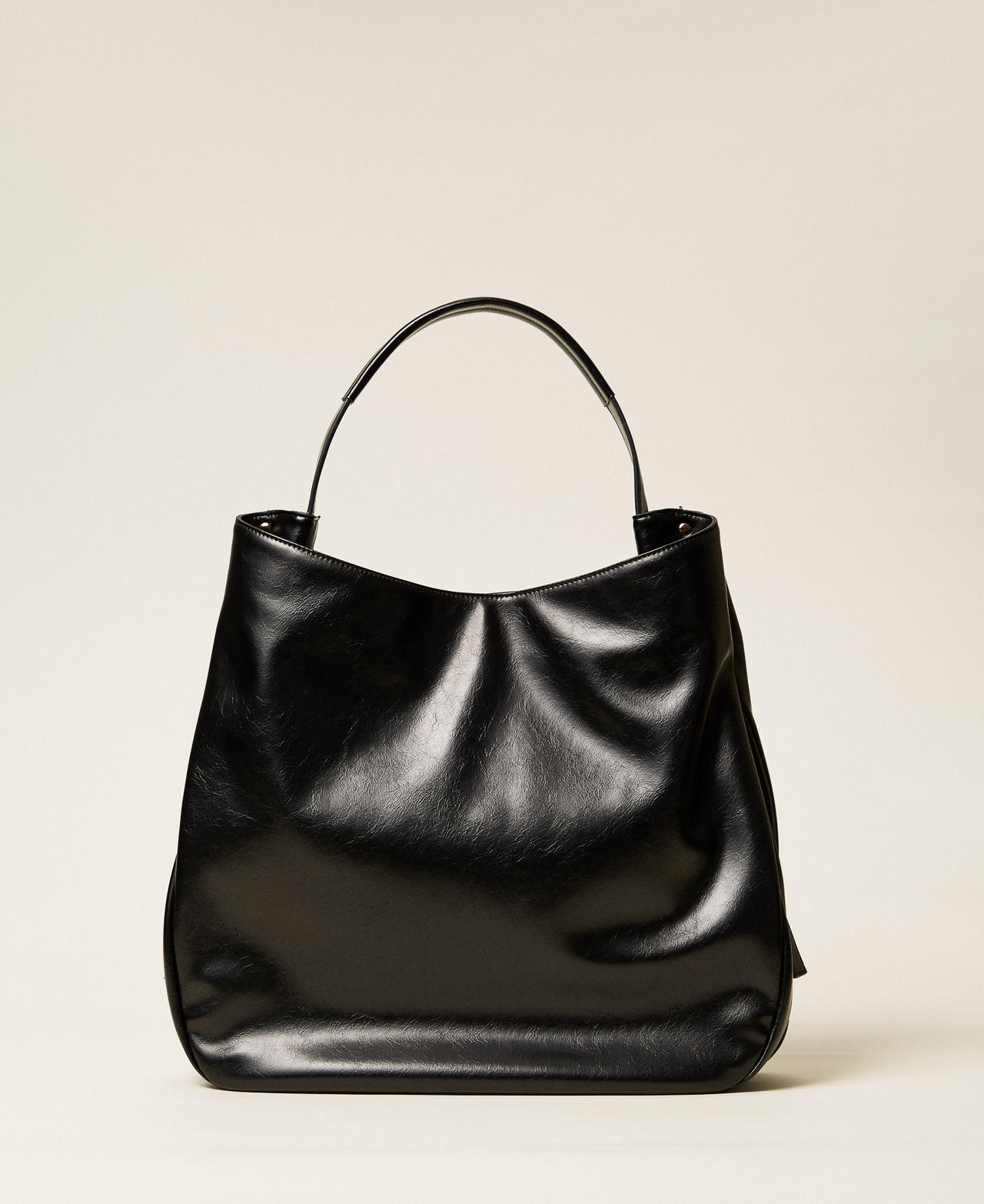 Borsa hobo con fibbie Nero Donna 252TD8032_00006_03