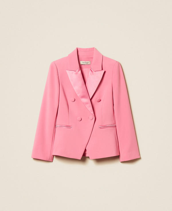 Blazer aus Cr&ecirc;pe und Duchesse