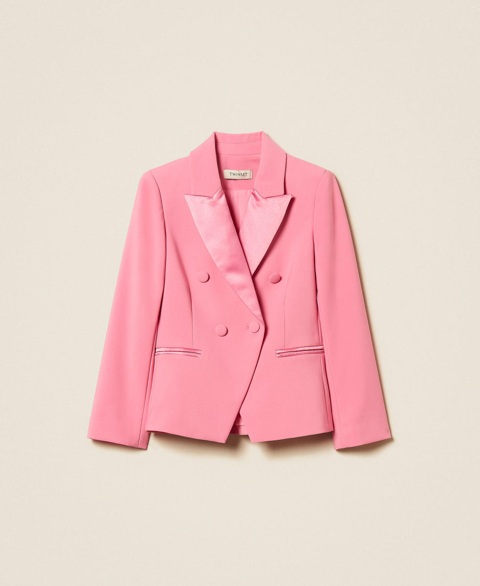 Blazer aus Cr&ecirc;pe und Duchesse