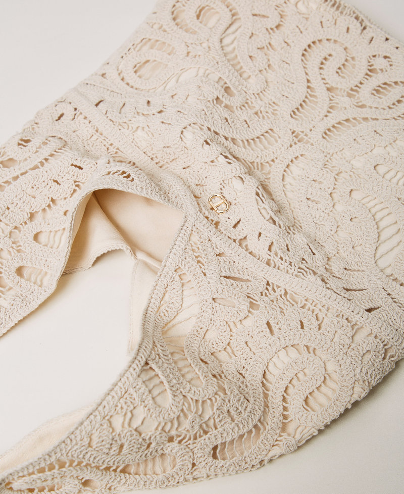'Ventotene' crochet hobo bag Pale "Ginger Root” Beige Woman 251TS8040_11640_03
