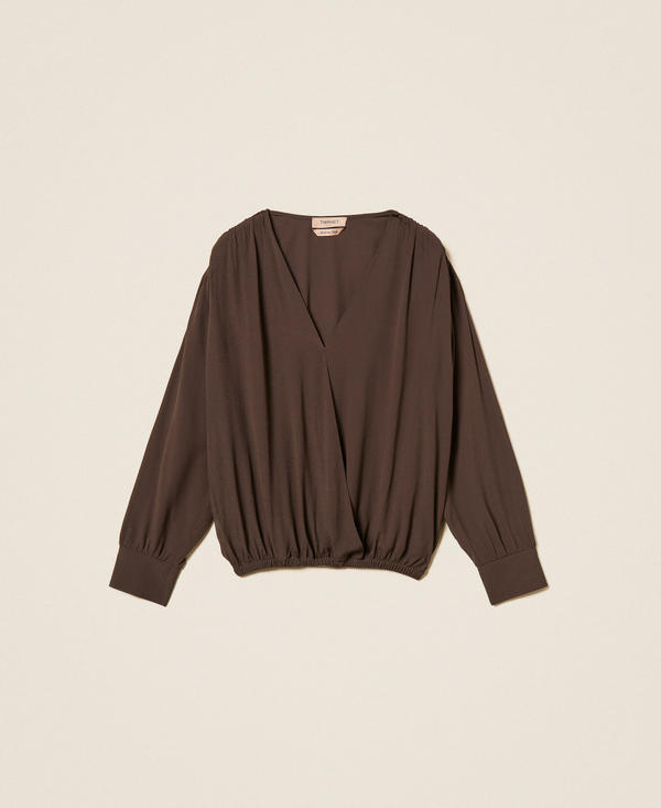Cr&ecirc;pe de Chine dual-use blouse