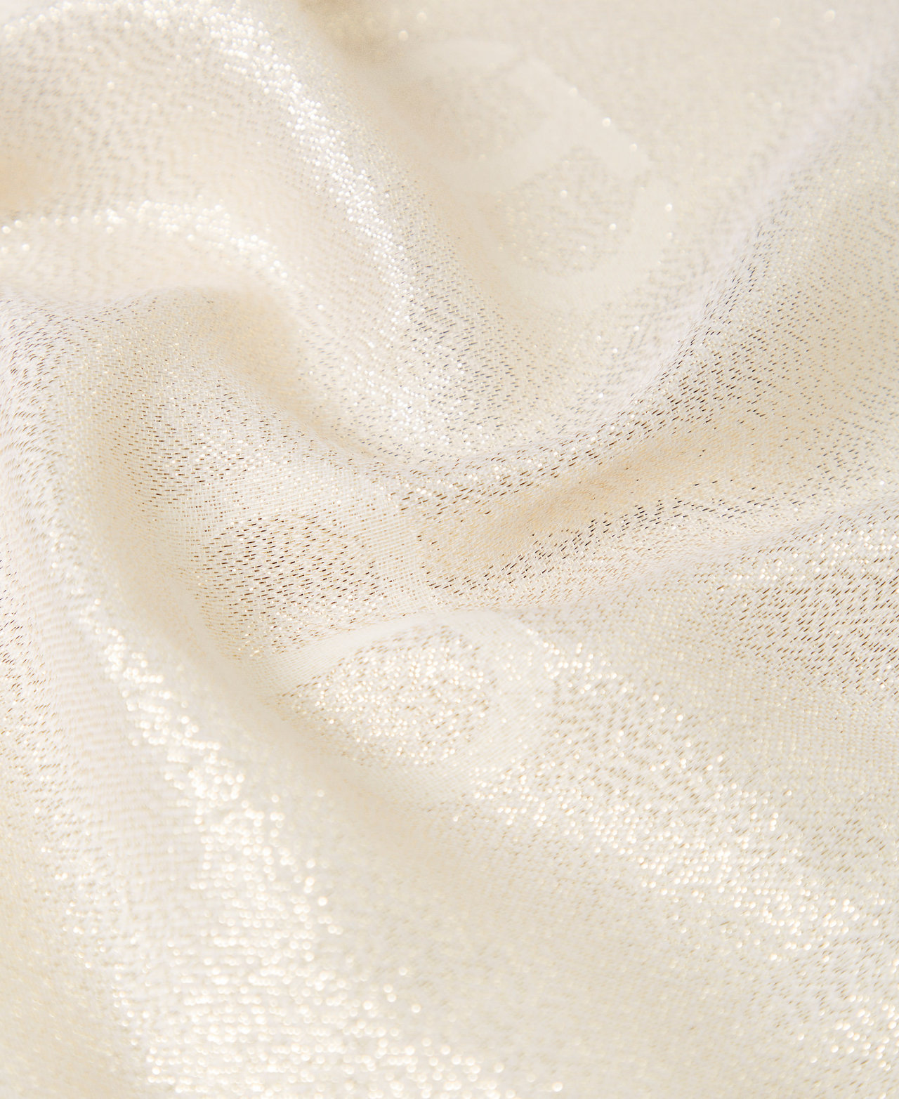 Jacquard stole with lurex and Oval T White Snow Woman 251TO5280_00282_02