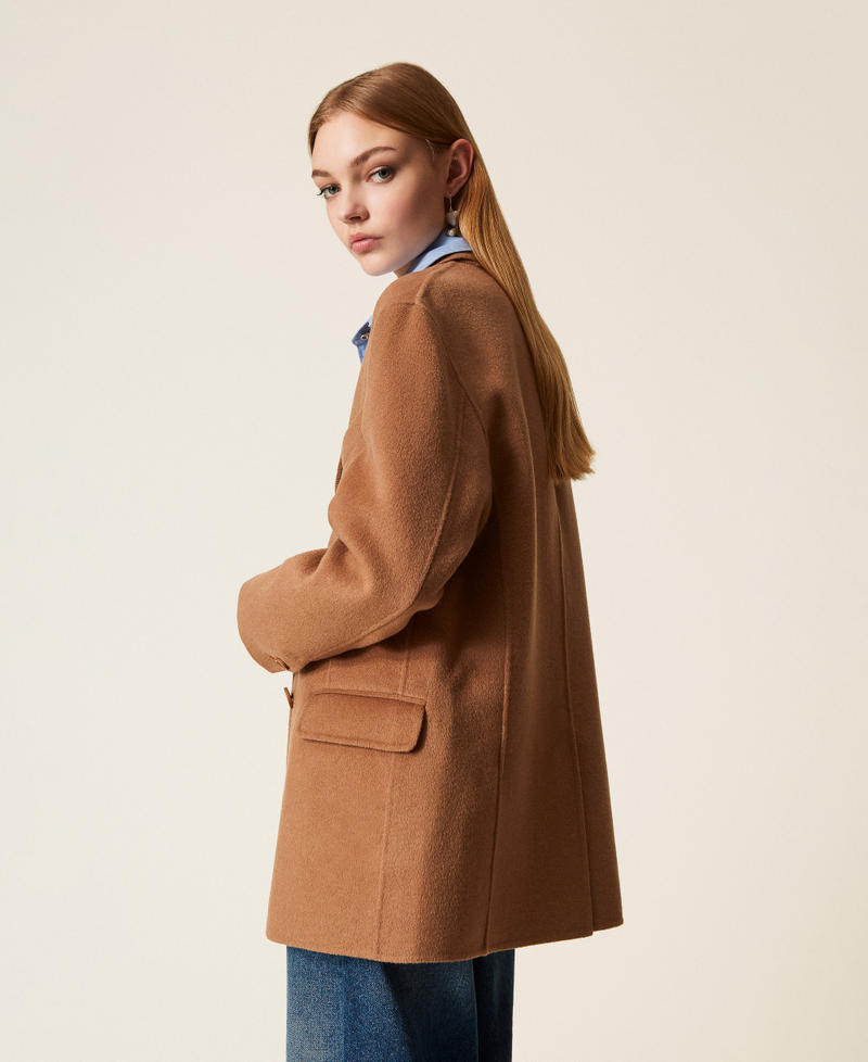 Doubled wool blazer Sandy Brown Woman 252TP2072_11754_02