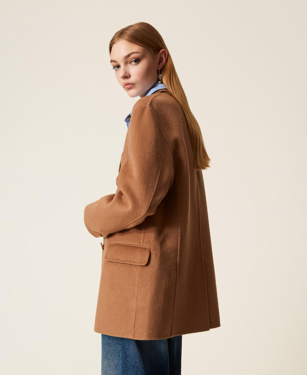 Doubled wool blazer Sandy Brown Woman 252TP2072_11754_02