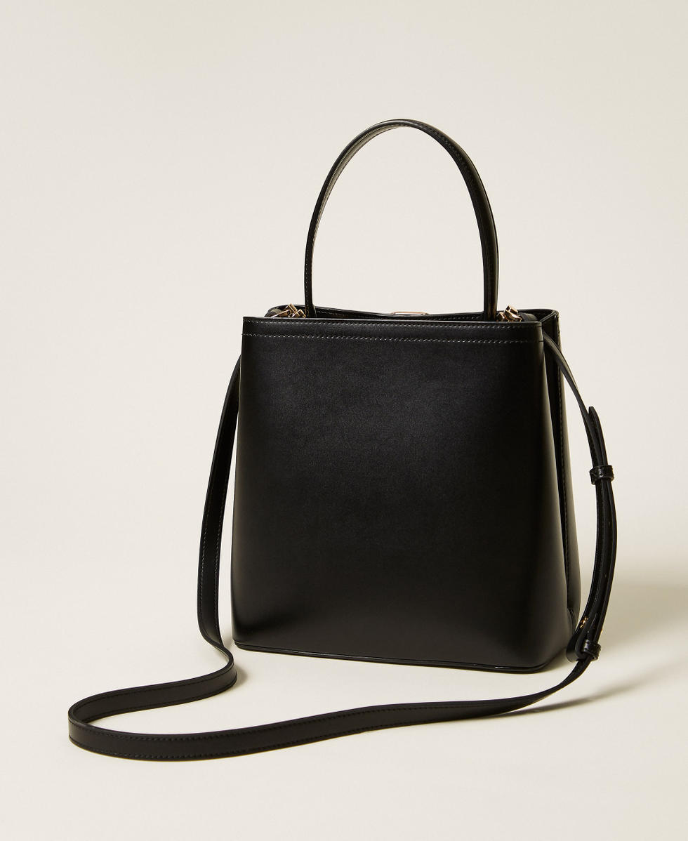 Small 'First Class' bag with Oval T clasp Black Woman 252TB7304_00006_03