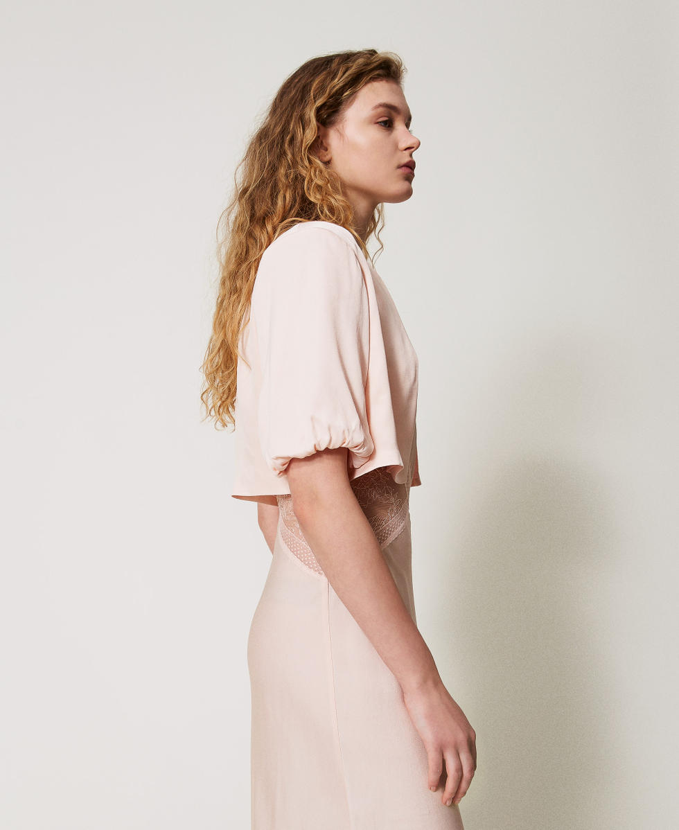 Satin shrug Bud Pink Woman 251TT2431_00690_02