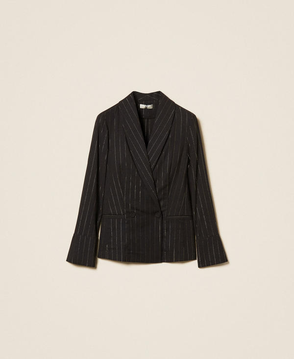 Lurex pinstriped blazer