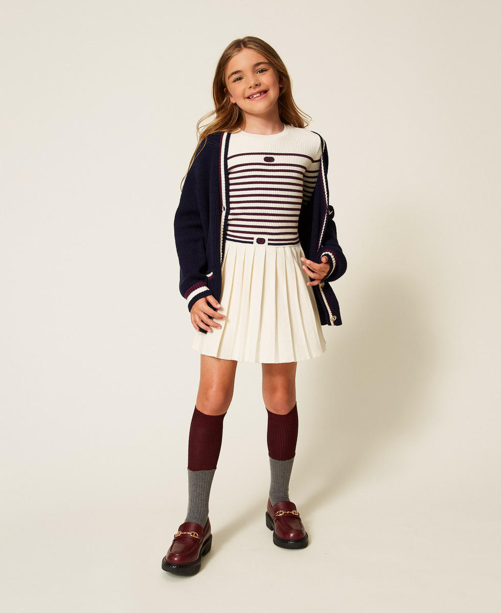 Jupe courte en maille plissée