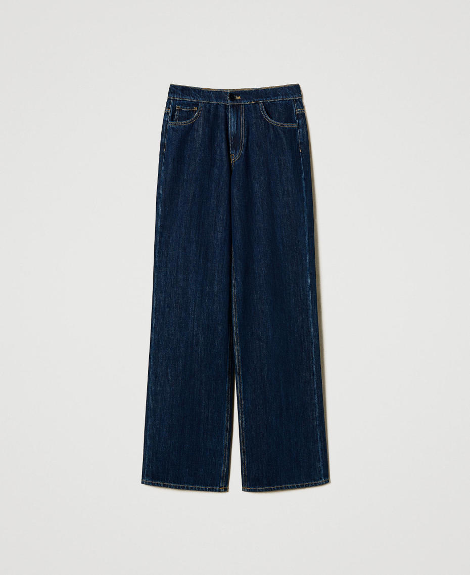 Vaqueros de corte recto azul oscuro Denim Oscuro Mujer 251TP2621_01313_S0