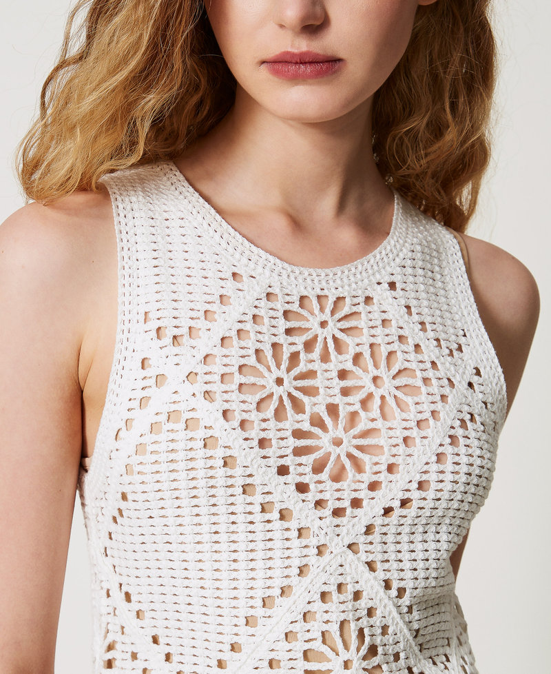 Short floral crochet dress White Snow Woman 251TT3205_00282_04