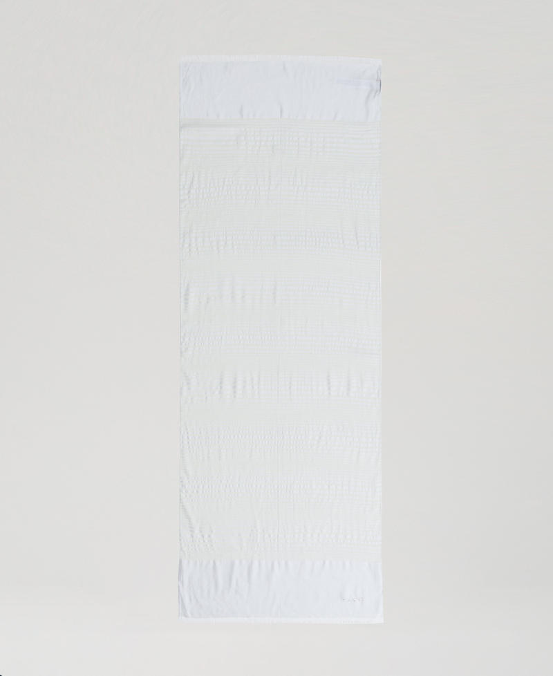 Sciarpa jacquard con lurex a righe