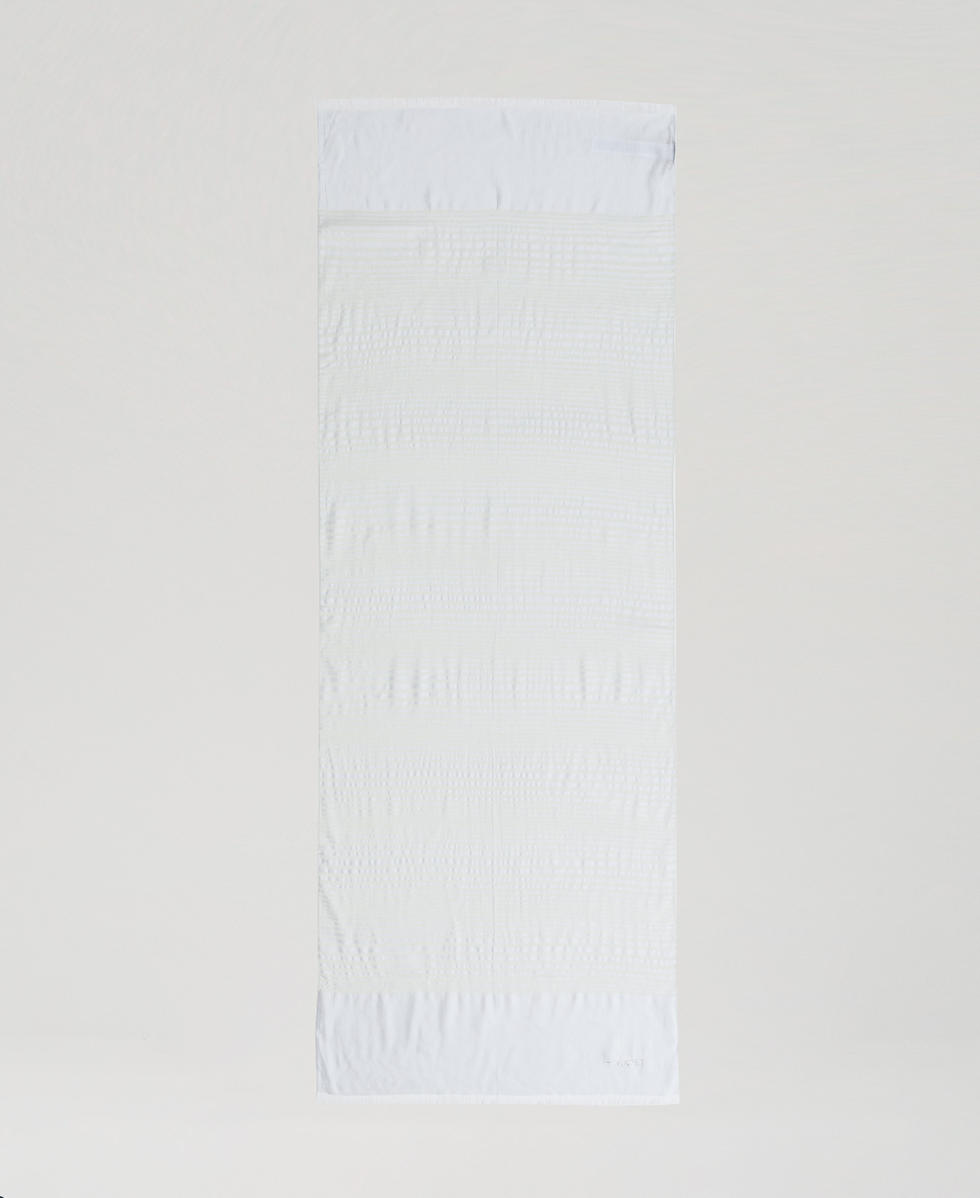 &Eacute;charpe jacquard avec lurex ray&eacute; Water Green Femme 251TO5490_12371_05