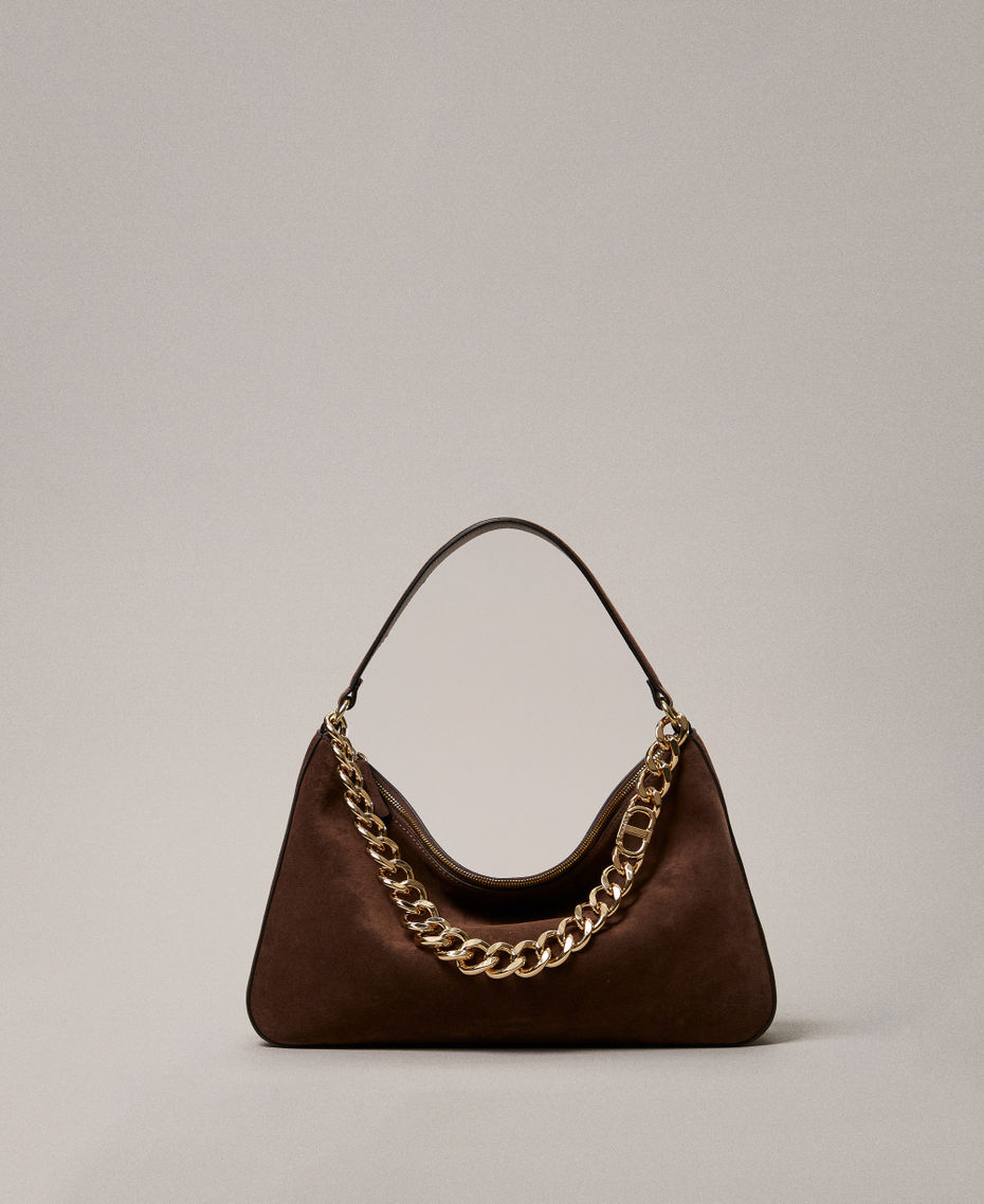 'Liliane' medium suede bag Coffee Woman 252TB7162_00203_PS