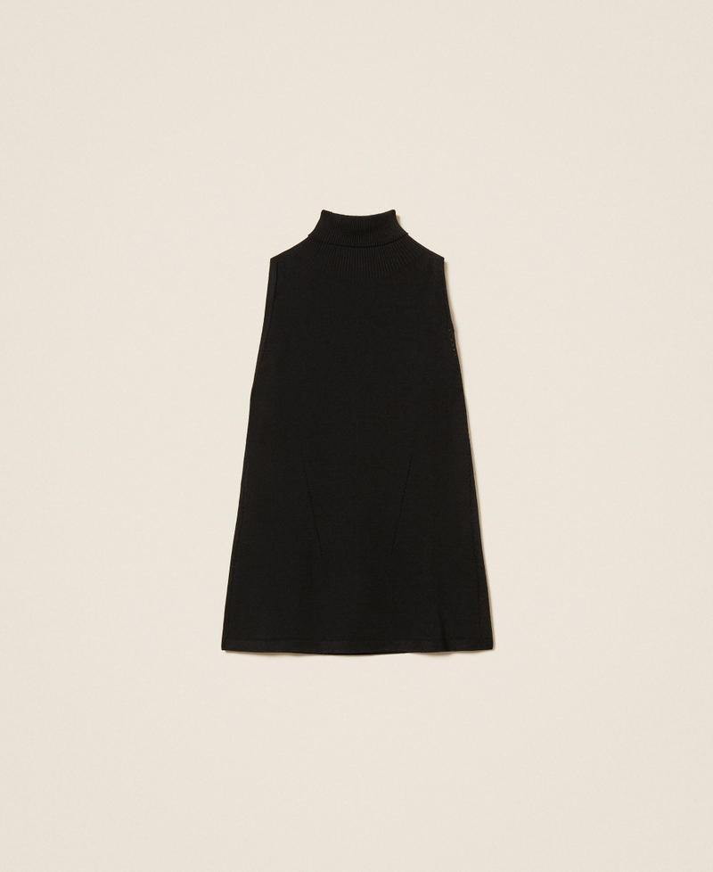 Turtleneck knit top Black Woman 262TP3Q10_00006_S0