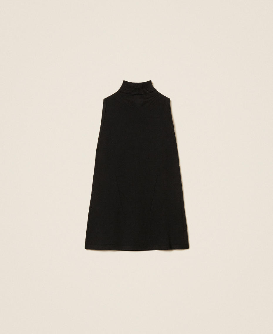Turtleneck knit top Black Woman 262TP3Q10_00006_S0