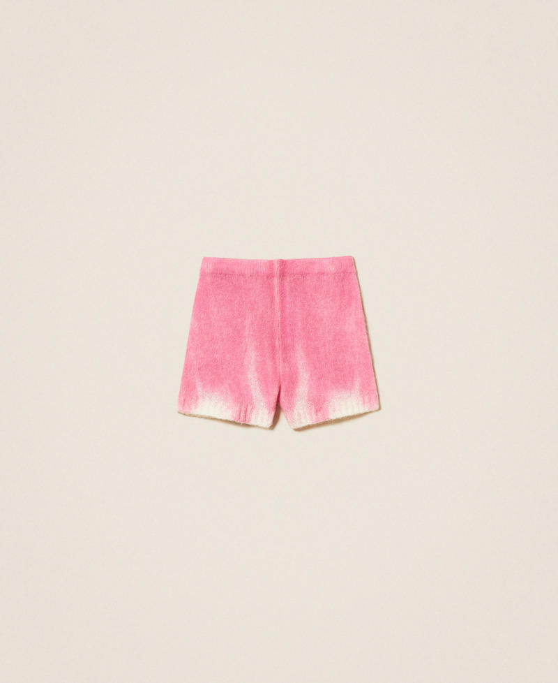 MYFO wool blend shorts with print Fluorescent Pink/Drama Woman 252AQ3062_13034_S0