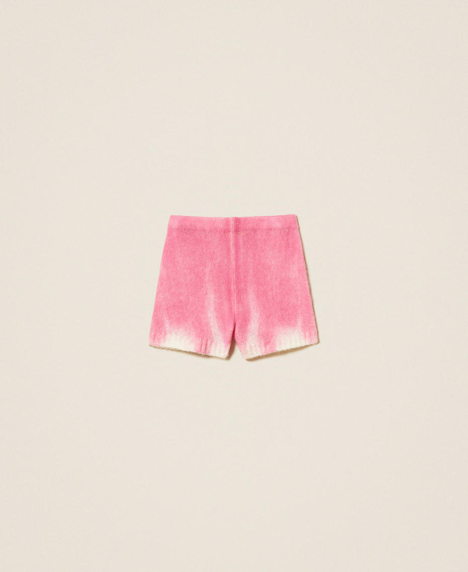 MYFO wool blend shorts with print Fluorescent Pink/Drama Woman 252AQ3062_13034_S0