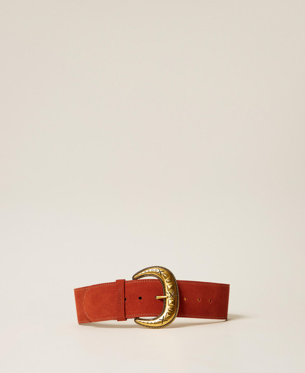 Suede belt