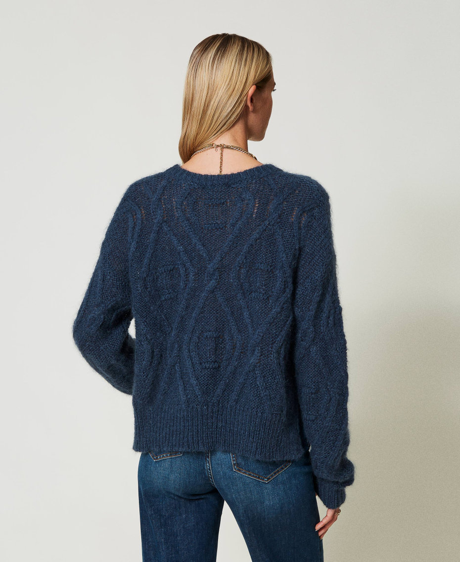 Maglia in misto mohair Classic Blue Donna 242TT3313_11956_03