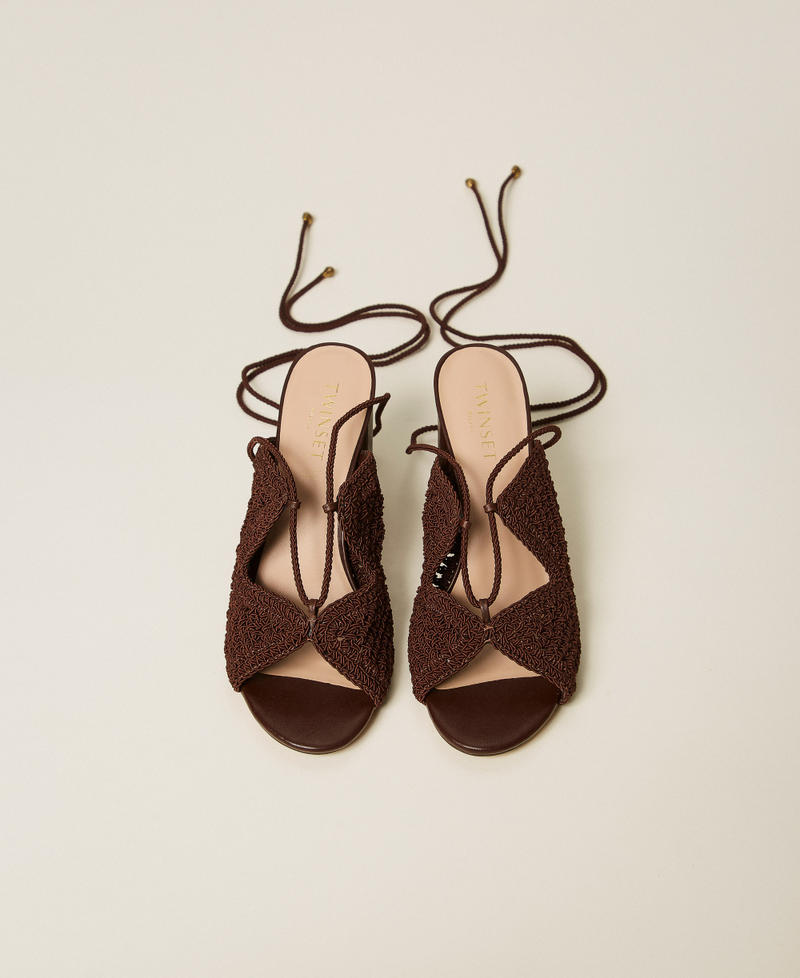 Sandali alti crochet Coffee Liqueur Donna 261TGT040_12110_04