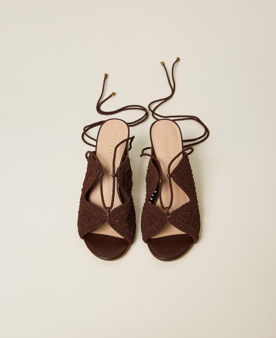 Sandali alti crochet Coffee Liqueur Donna 261TGT040_12110_04