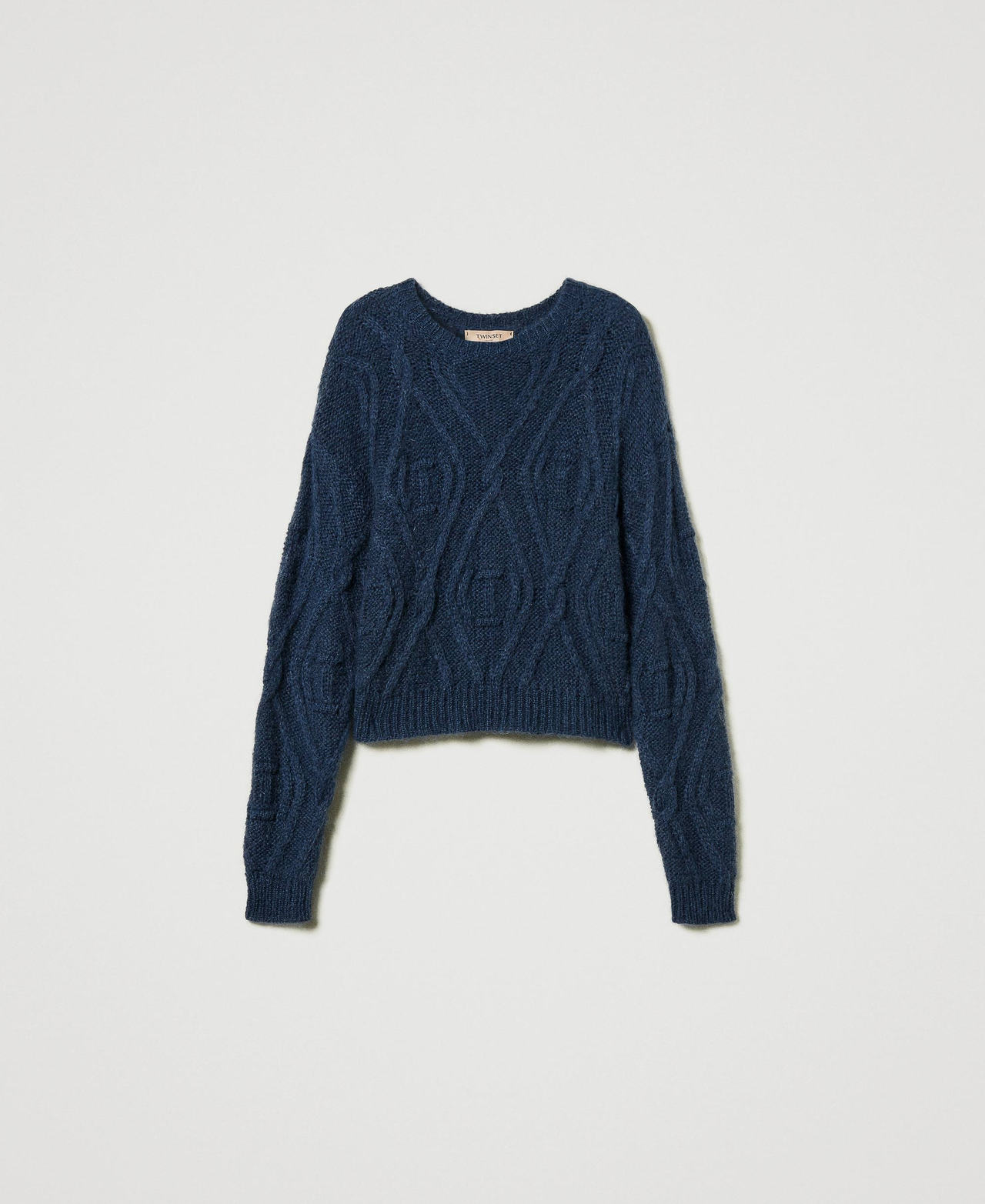 Maglia in misto mohair Classic Blue Donna 242TT3313_11956_0S