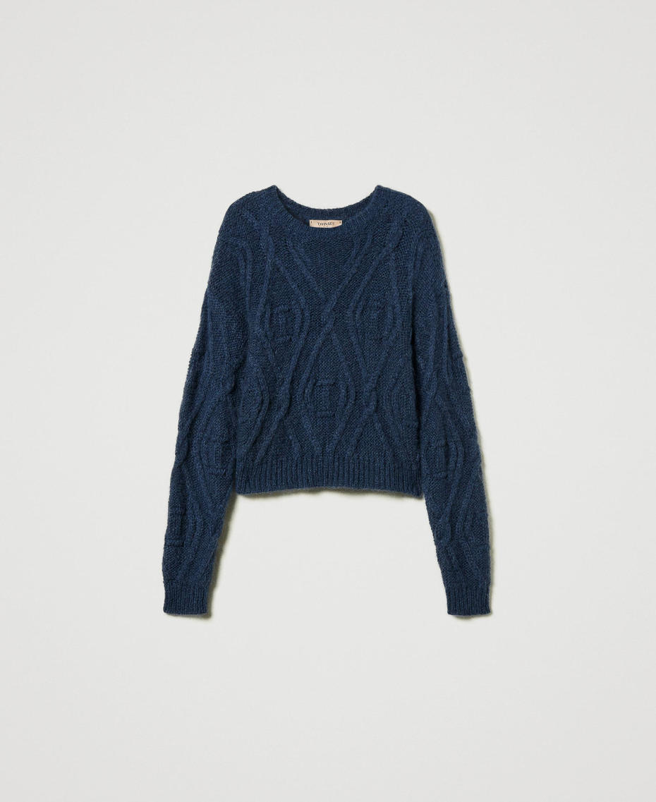 Maglia in misto mohair Classic Blue Donna 242TT3313_11956_S0