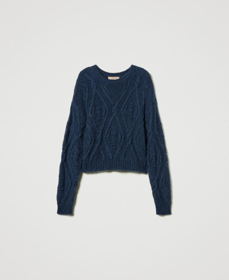 Maglia in misto mohair Classic Blue Donna 242TT3313_11956_0S