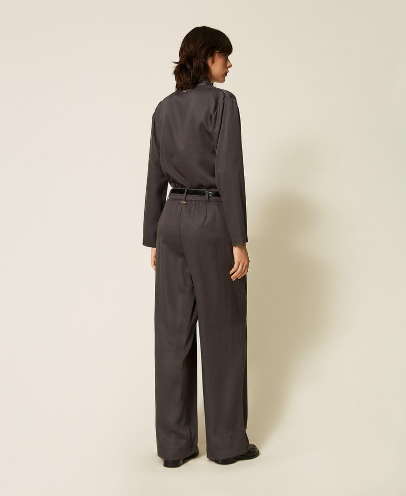 Wide satin trousers Hazel Iron Woman 262LI2BQQ_00185_03
