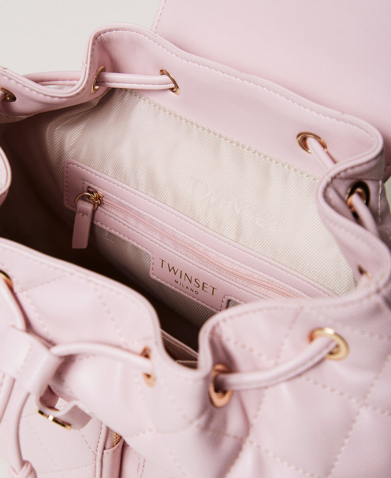 &lsquo;Audrey&rsquo; quilted backpack with Oval T Parisienne Pink Woman 251TB7371_00714_04