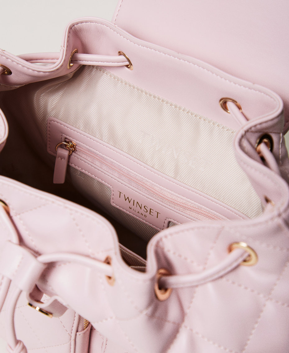 &lsquo;Audrey&rsquo; quilted backpack with Oval T Parisienne Pink Woman 251TB7371_00714_04