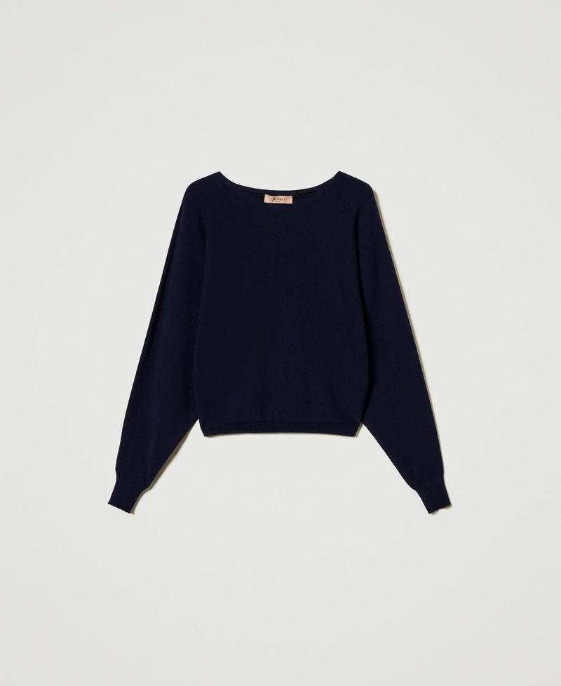 Viscose blend maxi jumper Blue Night Woman 251TP3533_00238_S0