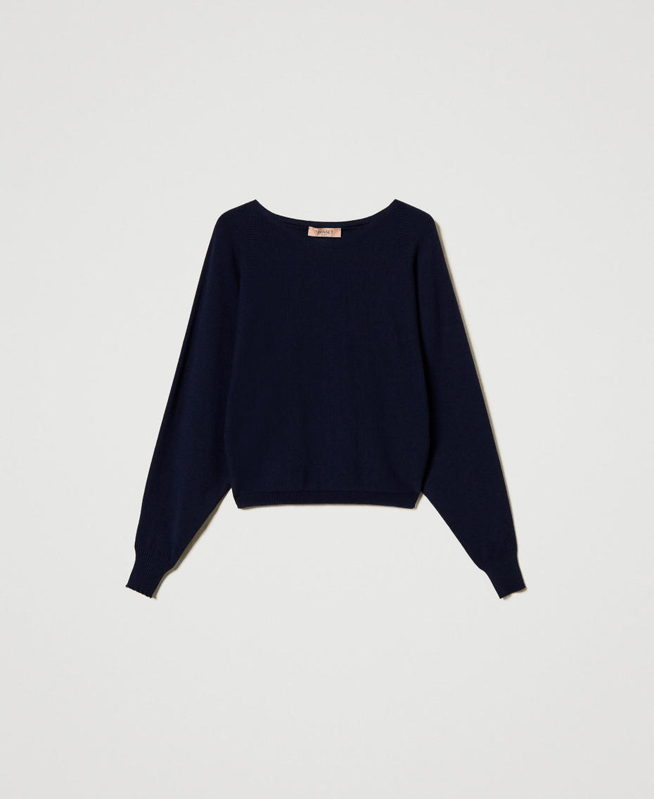 Viscose blend maxi jumper Blue Night Woman 251TP3533_00238_S0