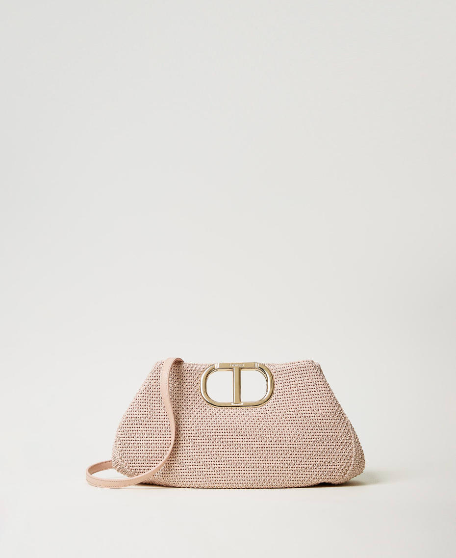 Borsa a tracolla 'Lila' effetto paglia intrecciata Rosa Parisienne Donna 251TB7241_00714_01