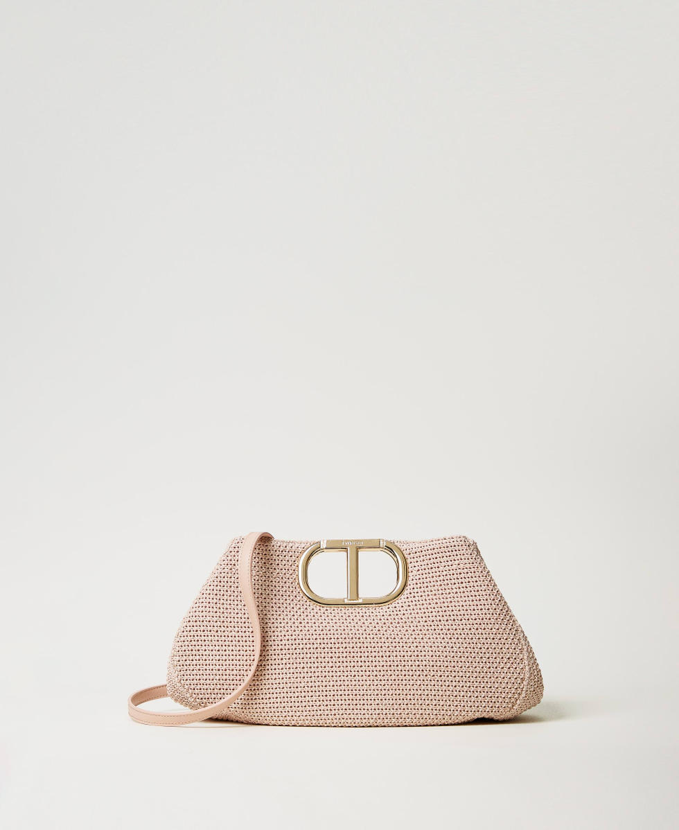 Borsa a tracolla 'Lila' effetto paglia intrecciata Rosa Parisienne Donna 251TB7241_00714_01