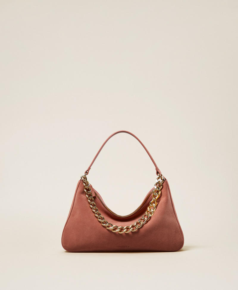 'Liliane' medium suede bag Dusty Pink Woman 252TB7162_14244_PS