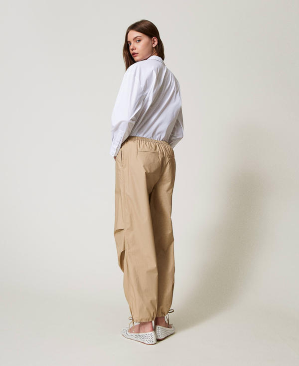Joggers aus Popeline
