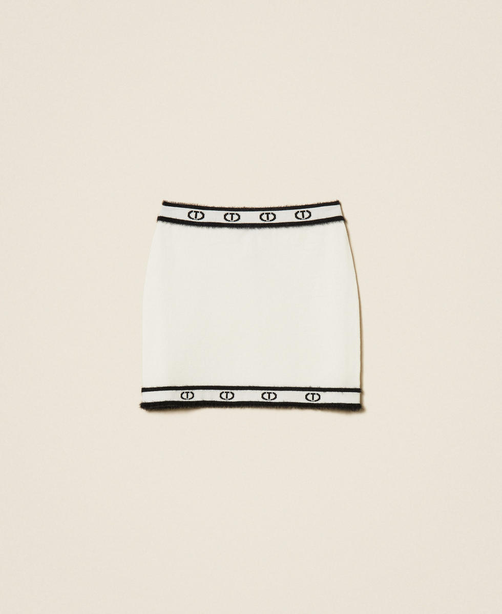 Mini-jupe en maille avec Oval T