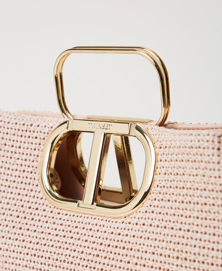 Borsa a tracolla 'Lila' effetto paglia intrecciata Rosa Parisienne Donna 251TB7241_00714_04