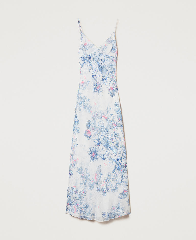 MYFO Maxikleid aus Organza Japanese Toile De Jouy Frau 251AQ2093_12431_S0