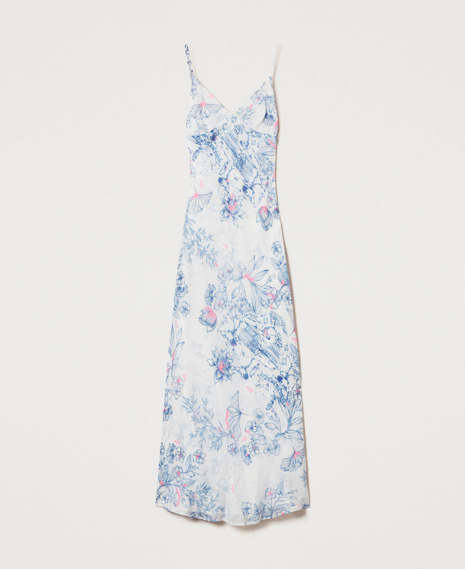 MYFO Maxikleid aus Organza Japanese Toile De Jouy Frau 251AQ2093_12431_S0