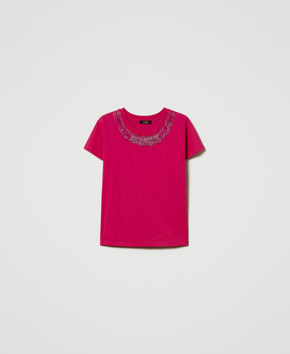 Polo in maglia a maniche corte a coste a contrasto · Ecru · Magliette E