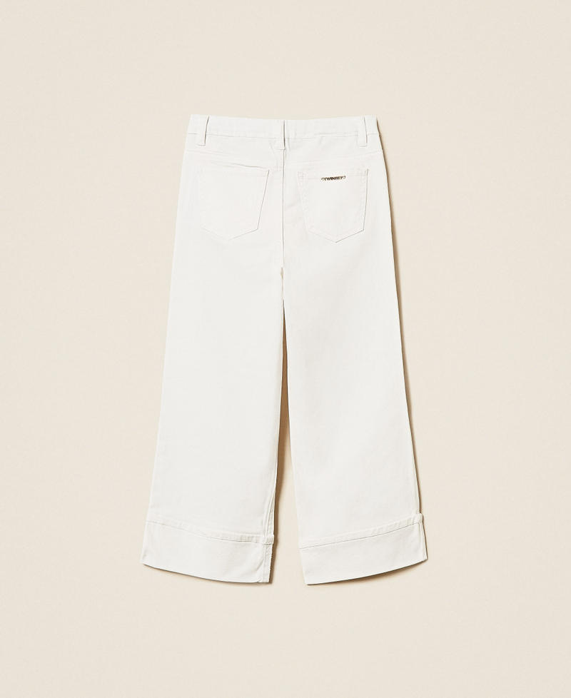 Girls&rsquo; wide-leg bull denim trousers Off White Girl 261GB2122_00526_S1