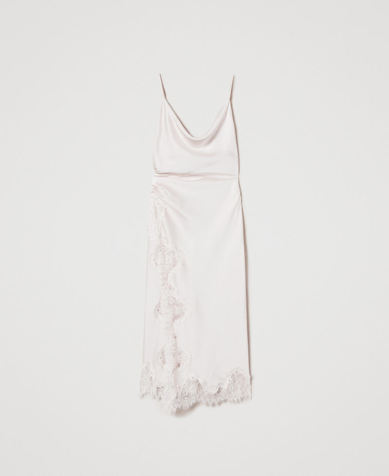 Midi satin and lace dress Old White Woman 251TQ2012_11748_S0