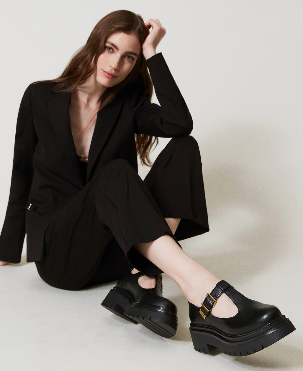 Chaussures babies avec boucles Femme Noir TWINSET Milano