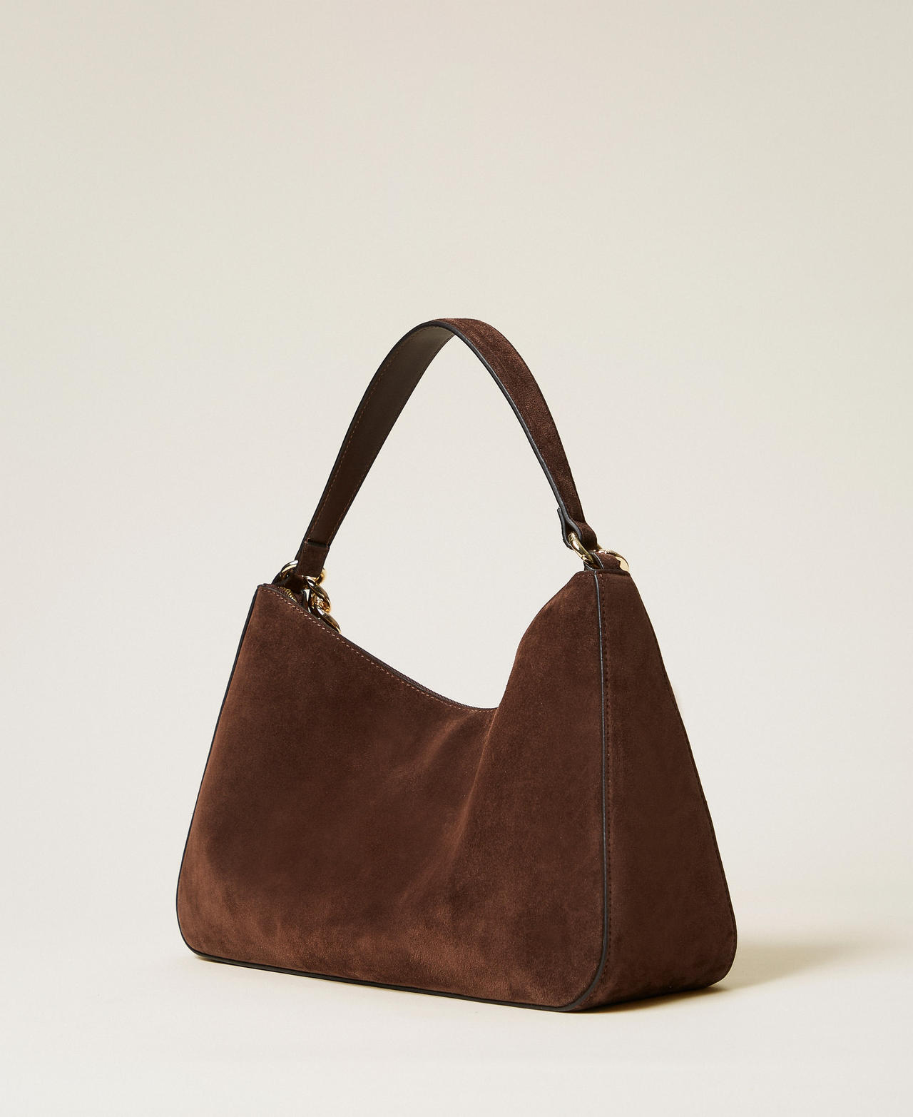 'Liliane' medium suede bag Coffee Woman 252TB7162_14240_02