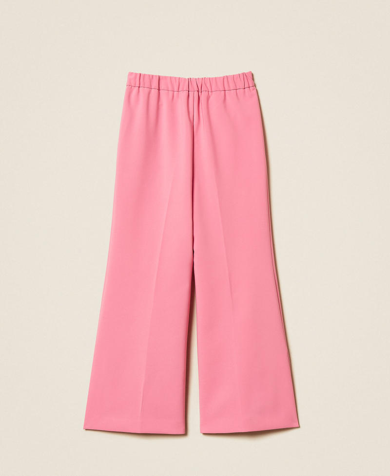 Flared-Hose aus Cr&ecirc;pe mit Schlitzen &bdquo;Aurora Pink&ldquo;-Rosa M&auml;dchen 261GJ2Q51_07207_S1