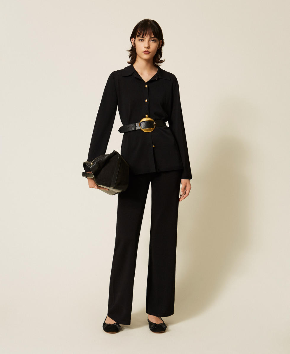 Camicia in maglia con bottoni