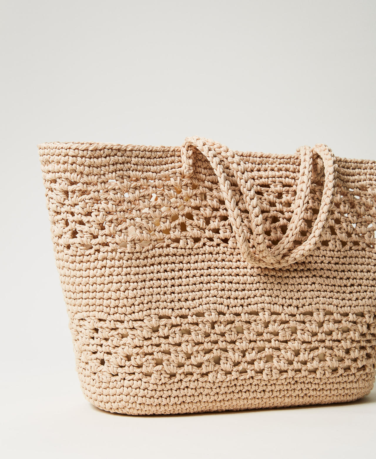 Gehäkelter Shopper „Bohemienne“ Natur Weiß Frau 251TD8110_00497_03